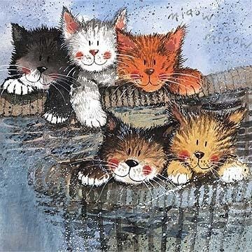 Alex Clark Greeting Card Cats - perfect for any occasion