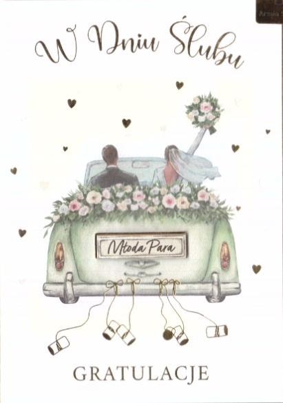 Armin Style Occasion Card Wedding - Elegant card with gold embossing