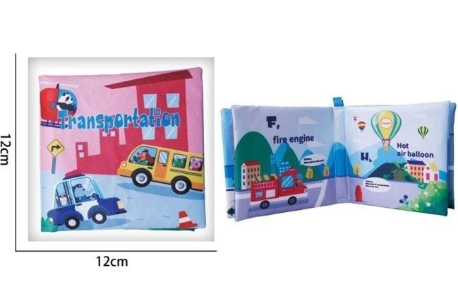 Merkpol Book - Soft educational baby book vehicles