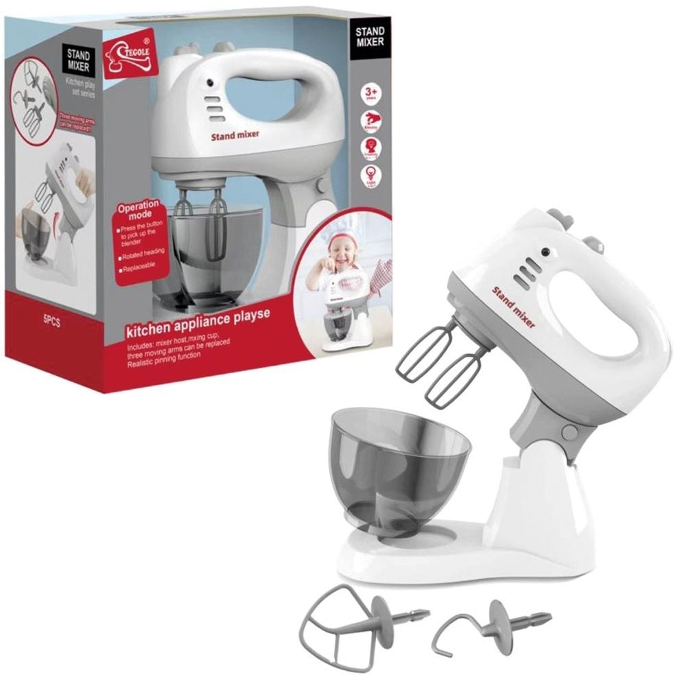 Mixer with three attachments - ideal for whipping and kneading dough