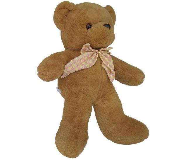 Plush teddy bear with bow - perfect gift for a child