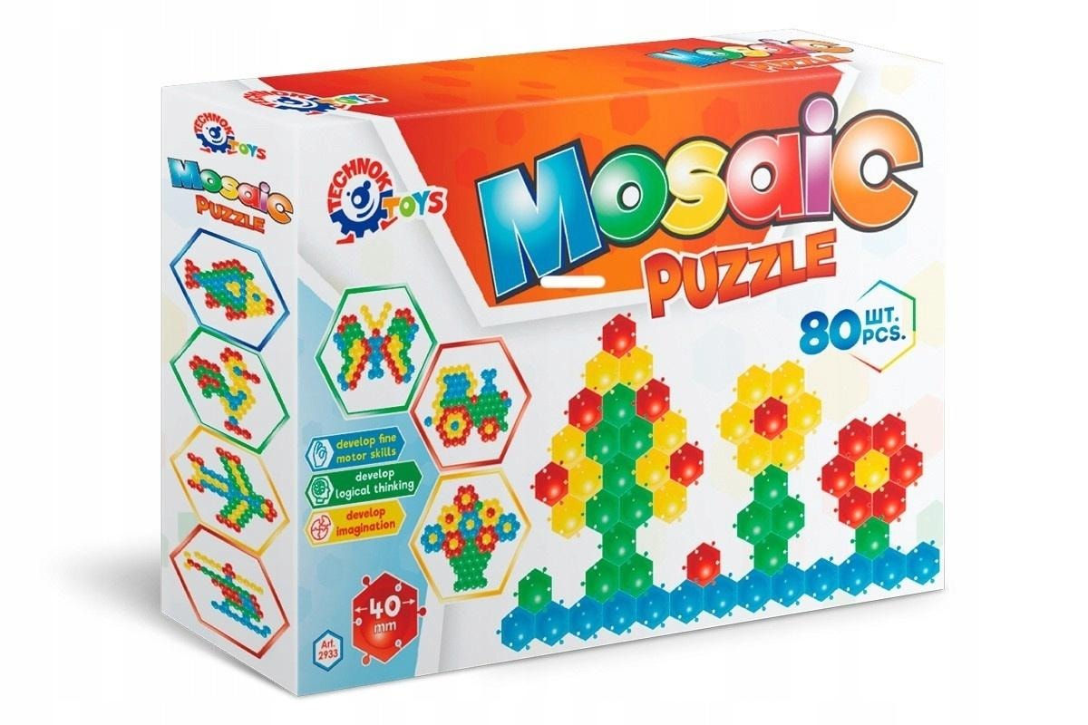 Technok Educational Mosaic 80 pieces - develops child's imagination