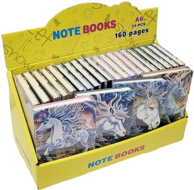 A6 Notebook MIX - Unicorn Notebook - 24 pieces