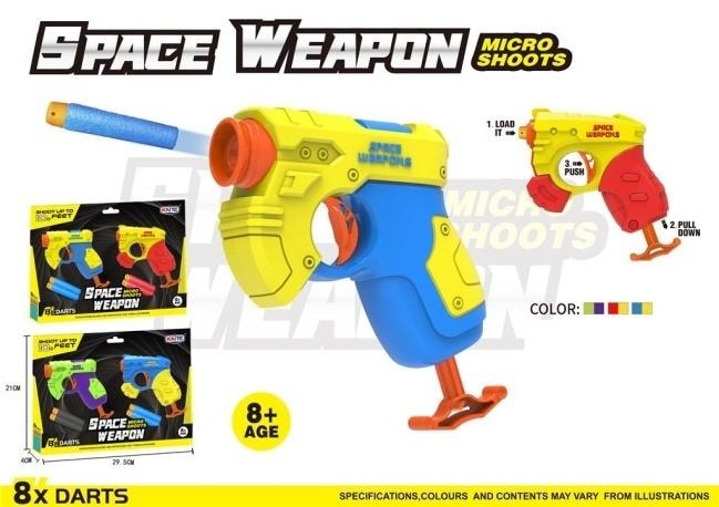 Space Weapon Micro Shoots - Foam dart launcher for kids