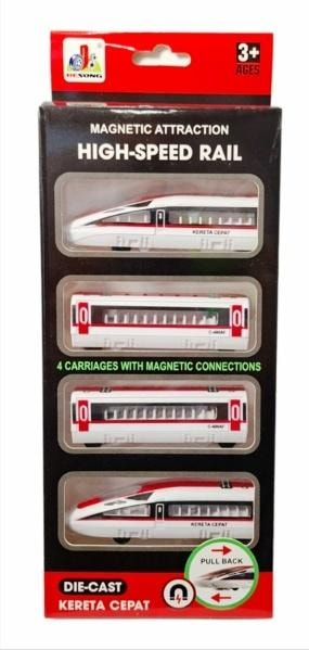 SWEDE Train with magnetic wagons 4 pieces - perfect gift for children