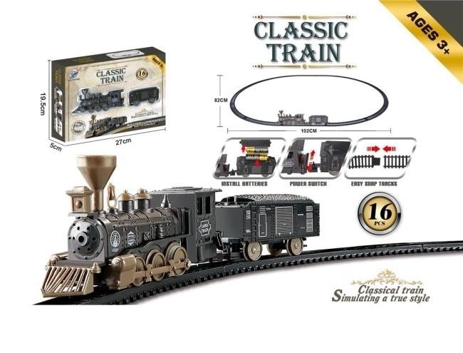 Railway Set - Locomotive and Freight Car - Classic Fun