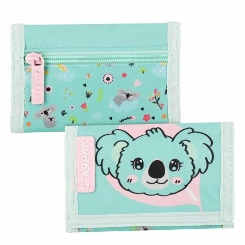 STARPAK Koala children's wallet - foldable, pink-mint with pockets