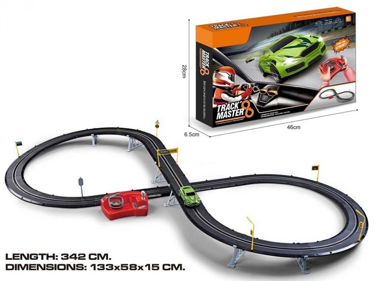 Race track with car - feel the adrenaline of racing!