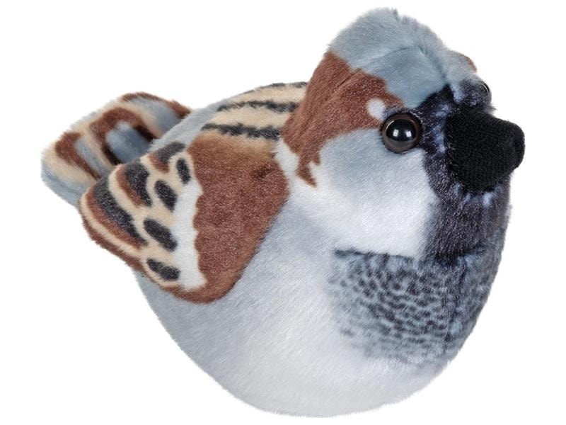 Sparrow - Plush bird with natural sound