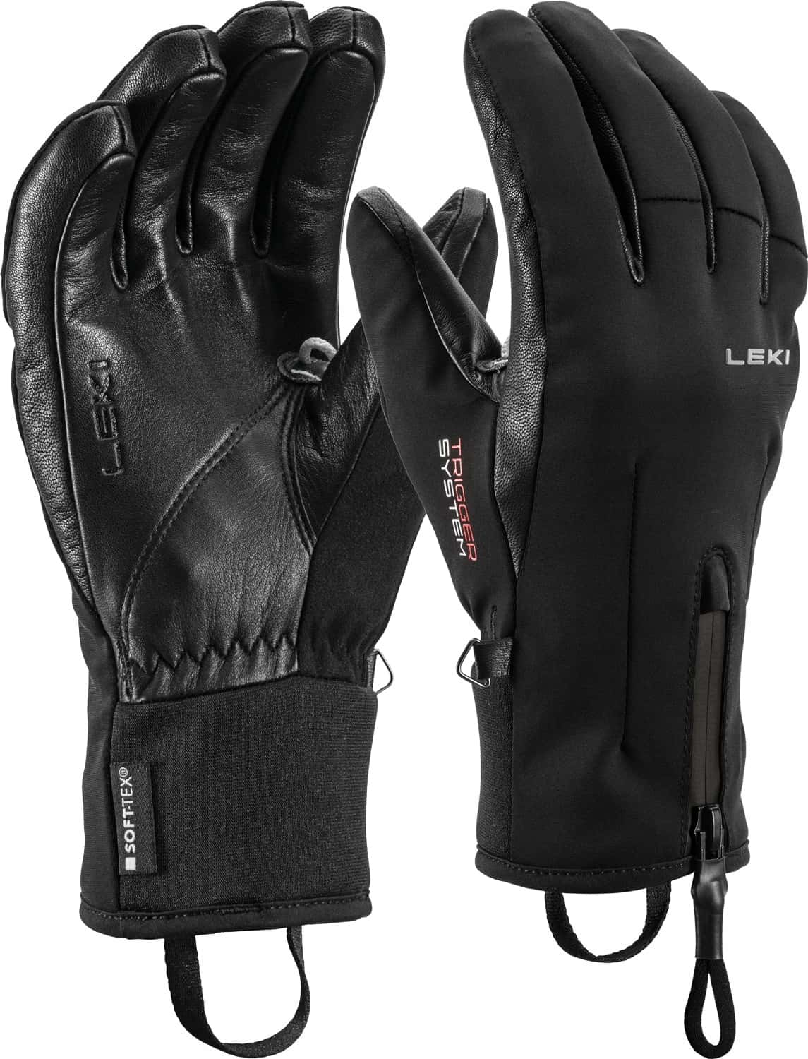 LEKI Stella Women - Black women's ski gloves size 6.5