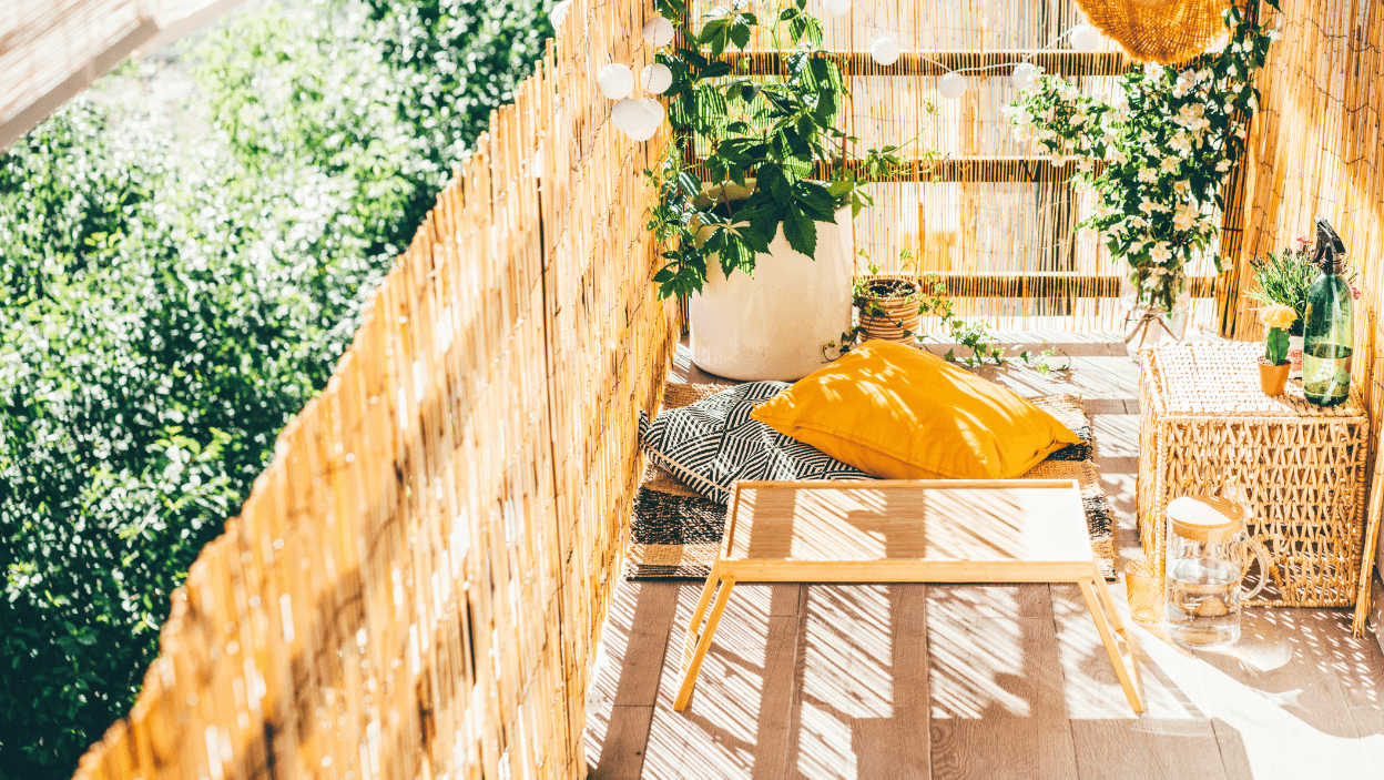 Bamboo Balcony Screen - natural privacy protection for your balcony