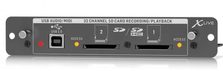 Behringer X-LIVE Recording Card for X32 - perfect for studio and stage