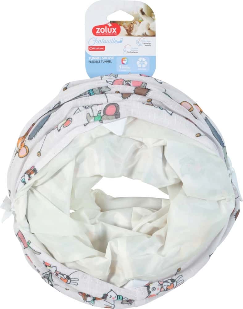 Zolux Cat toy tunnel Y - pattern cats and mice ideal for playing
