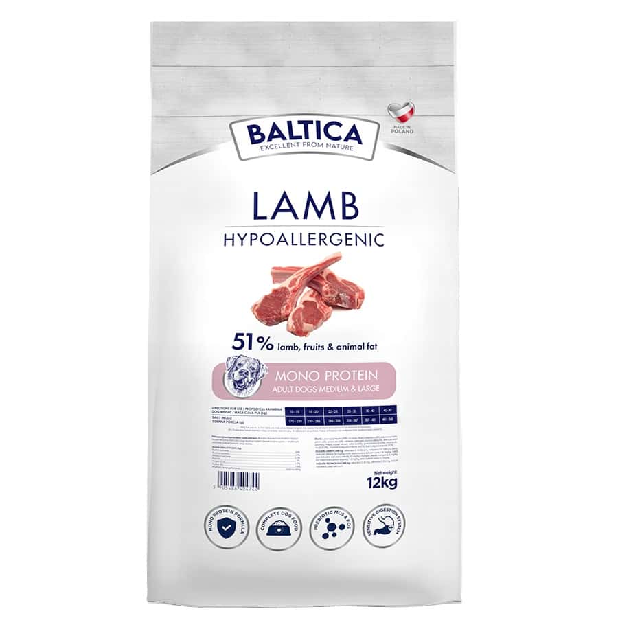 Baltica Nutraceutic Hypoallergenic dog food for medium breeds with lamb and rice 12 kg