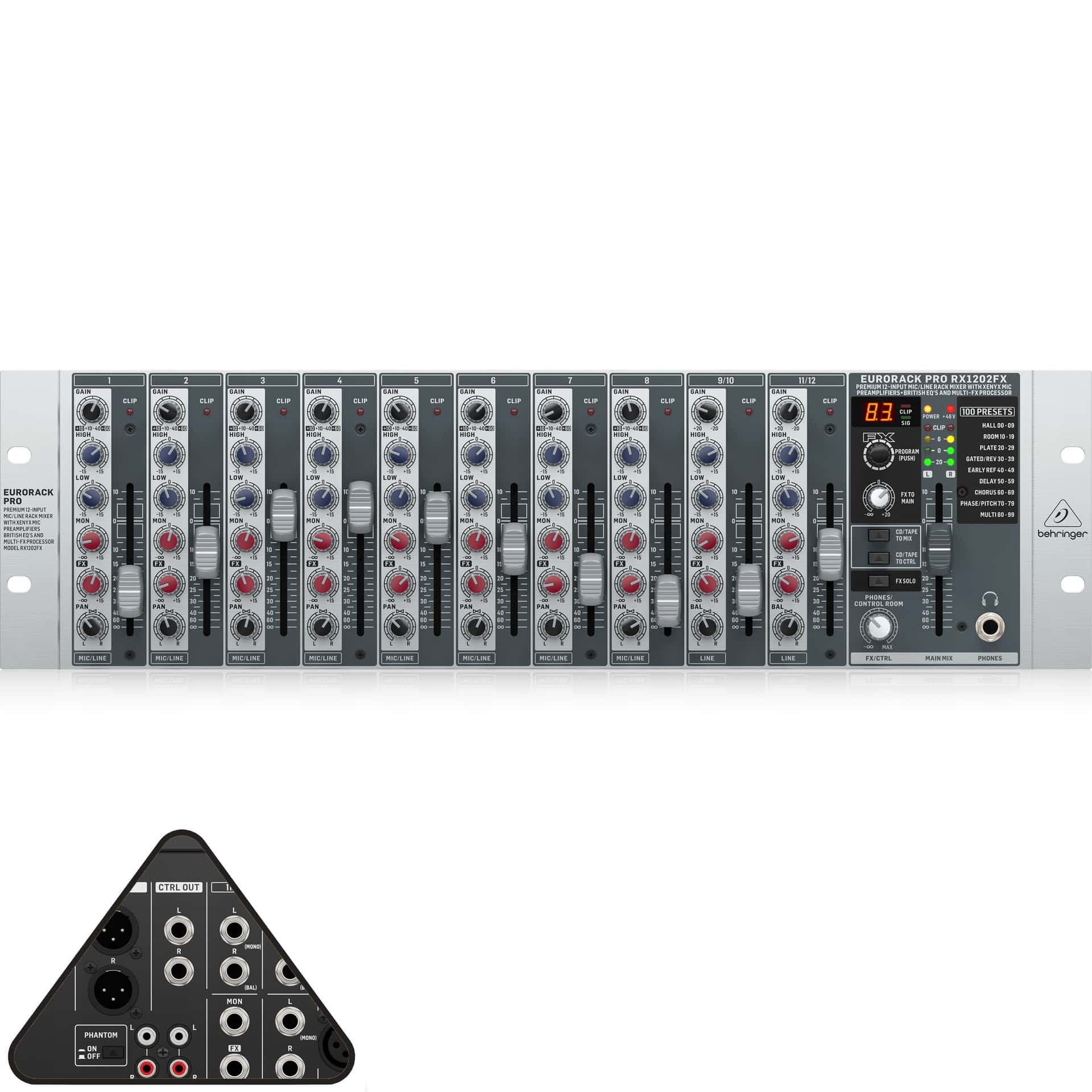 Behringer RX1202FX V2 - 12-Channel Rack Mixer with Effects