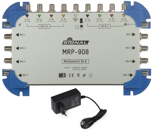 Signal Multiswitch MRP-908 - 9 inputs, 8 outputs for perfect signal distribution