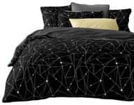 Satin bedding set black and orange - luxurious sleep