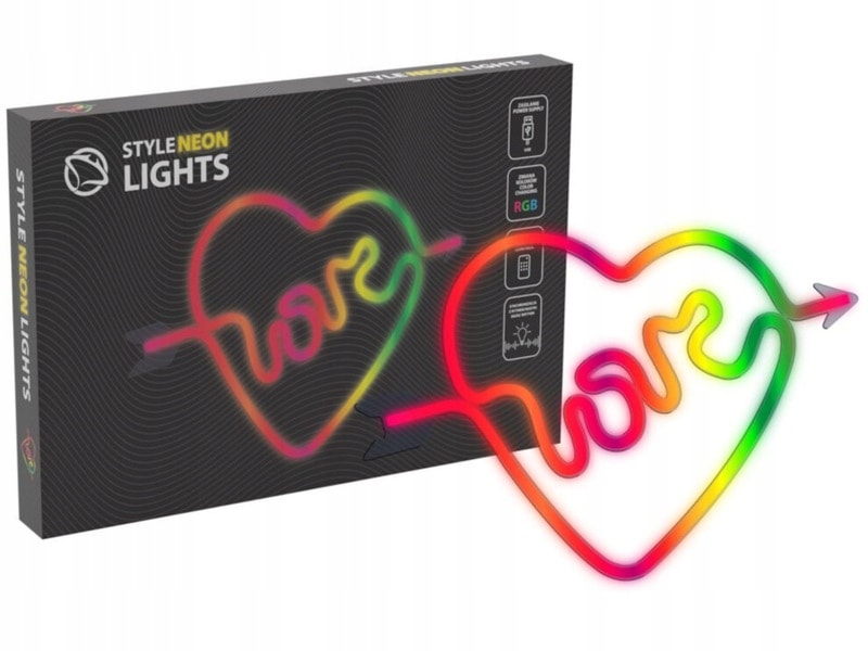 NEON LED LOVE MANTA Mirror - decorative neon for interiors