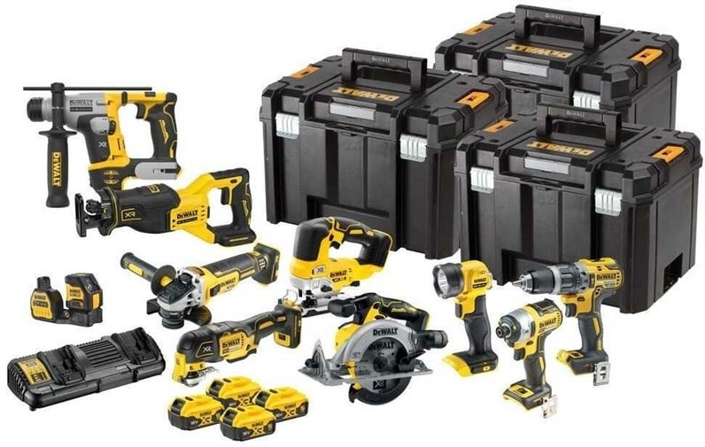 DeWalt 18V XR combo kit 10 tools - 4 x 5 Ah battery - your reliable partner