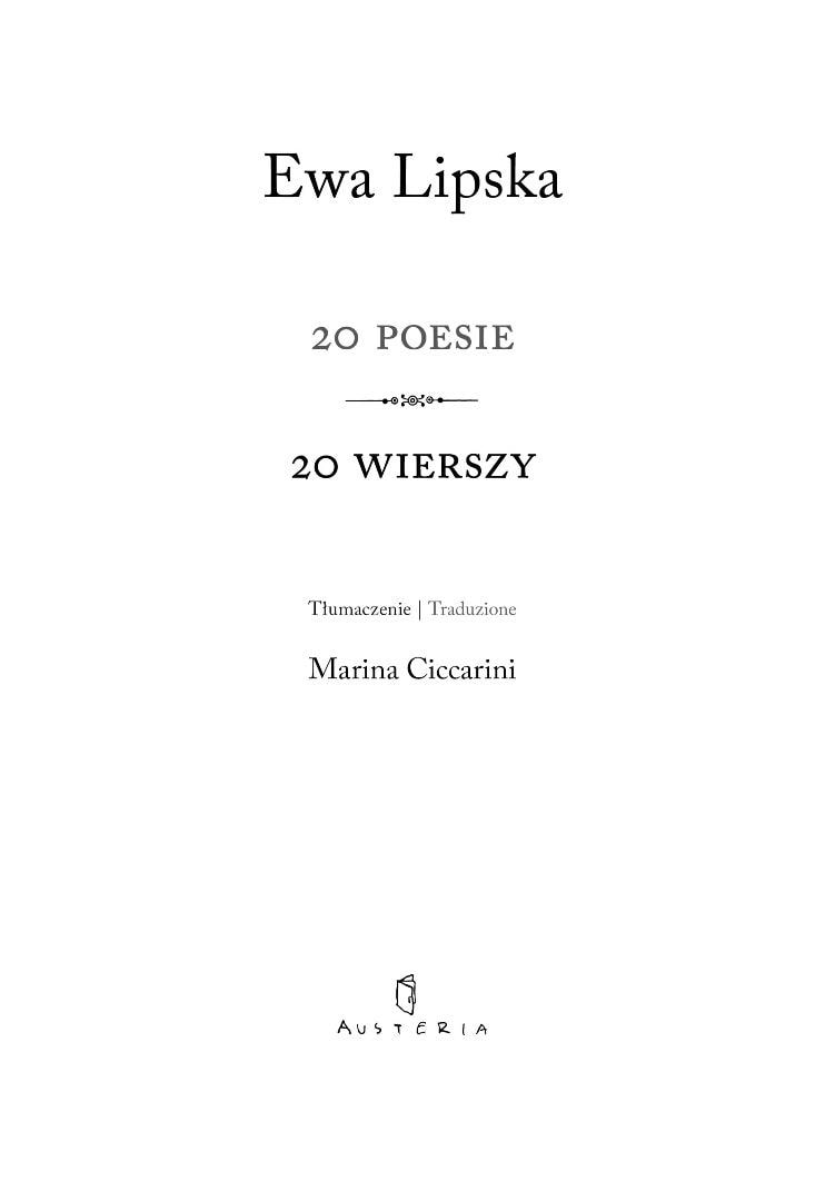 Ewa Lipska - 20 Poems. 20 Verses - poetry collection