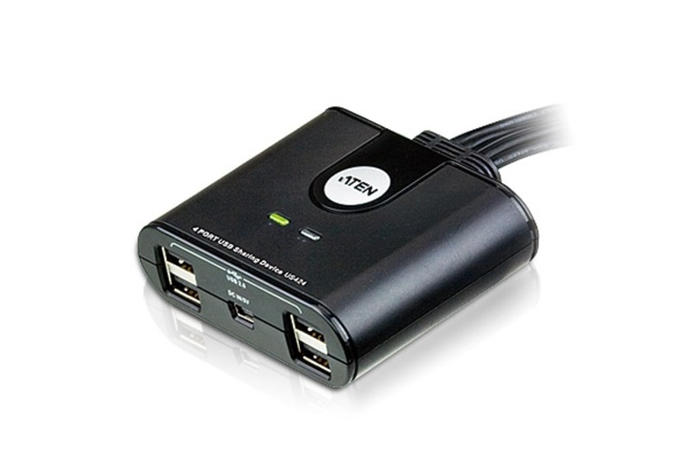 ATEN US424-AT - 4-Port USB 2.0 Peripheral Sharing Switch
