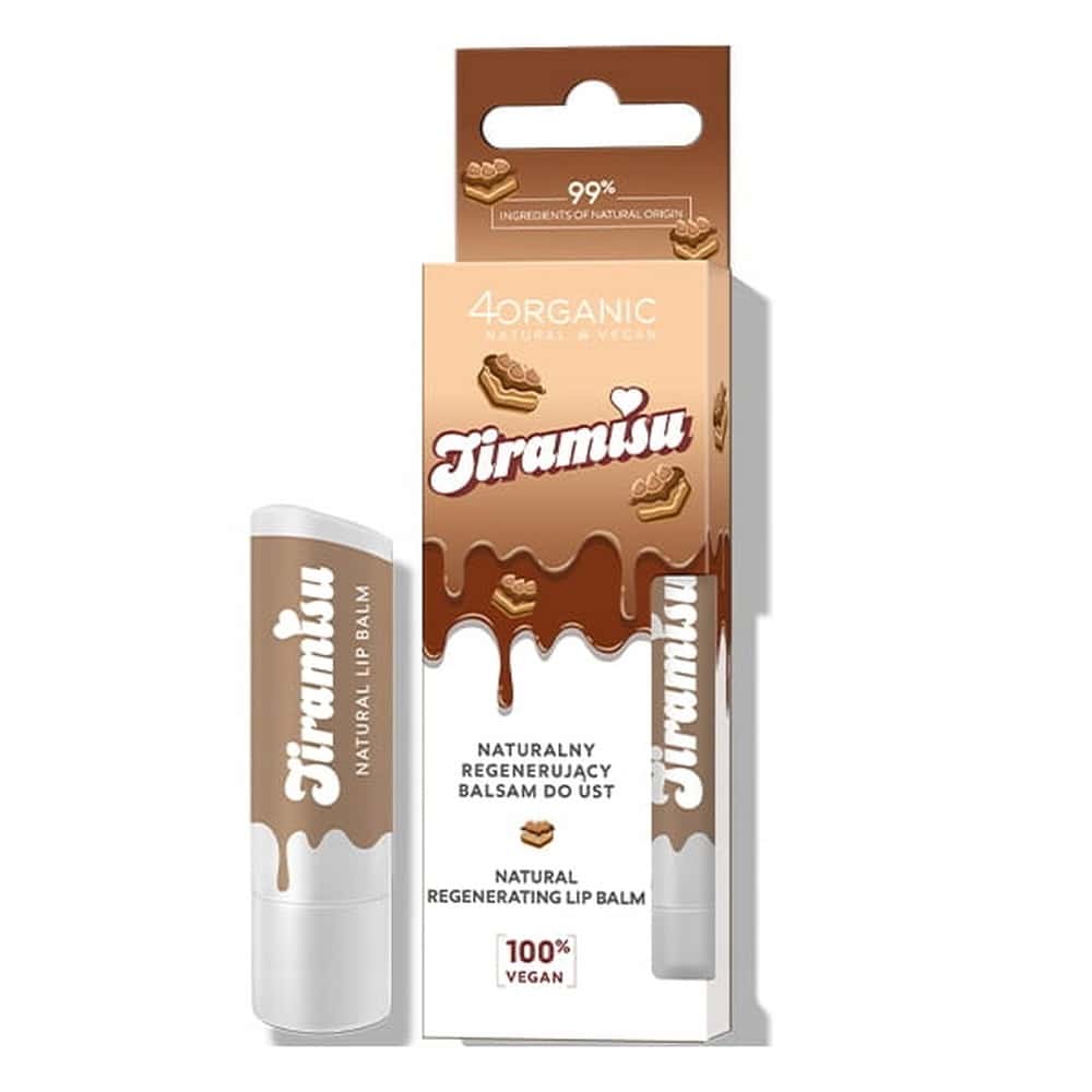 4organic Regenerating lip balm tiramisu - ideal for daily care