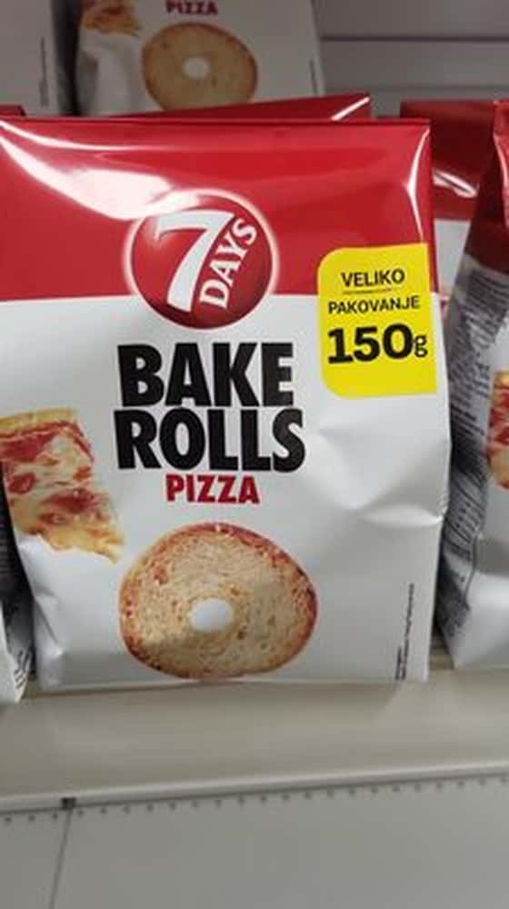 7 DAYS Bake Rolls Pizza - Crispy rolls with pizza flavor 150g