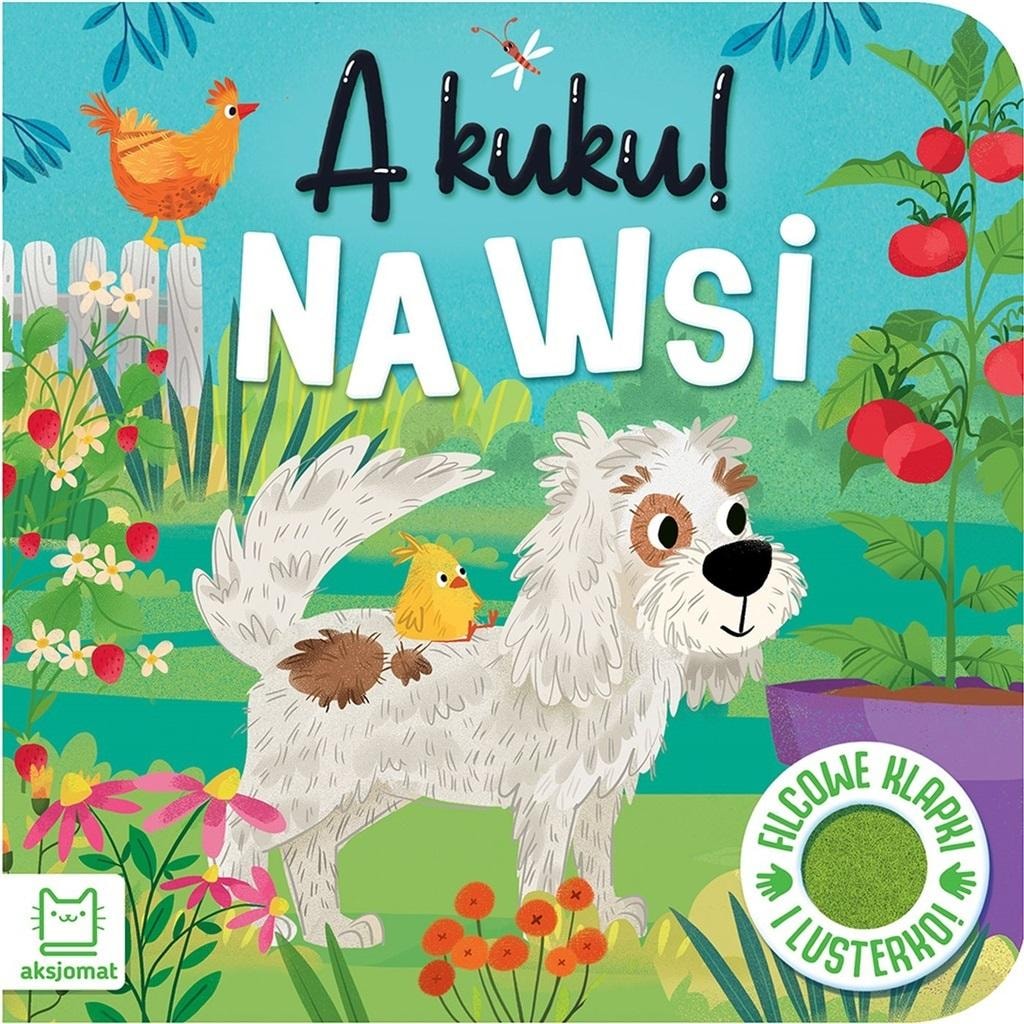 Aksjomat Peek-a-boo! In the Countryside - interactive book with felt flaps and mirror