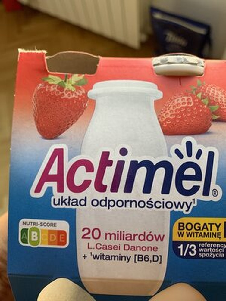 Actimel Strawberry Dairy Drink - boost your immunity with every sip!