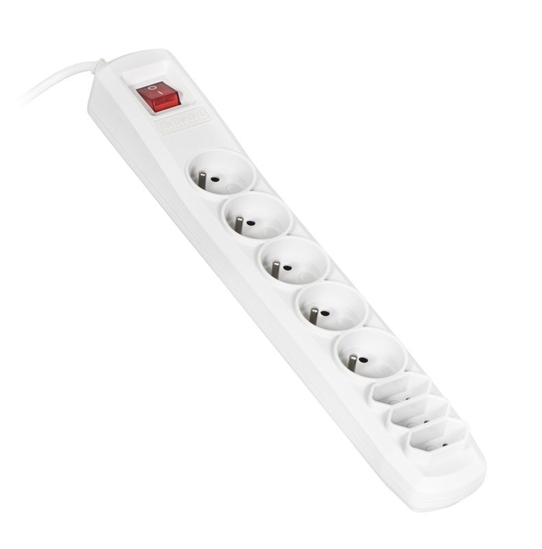 Activejet APN-8g - Surge protection strip 8 sockets, 3 m, gray - Safety for your devices!