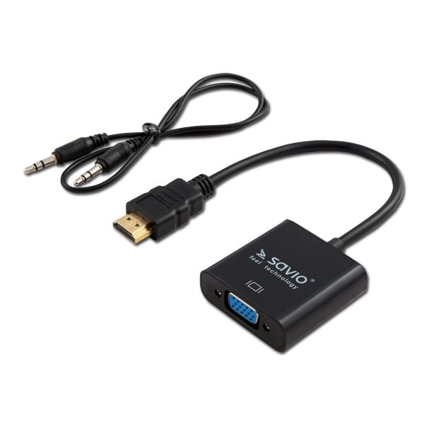 SAVIO Adapter HDMI - D-Sub (VGA) 0.20m - connect an older monitor