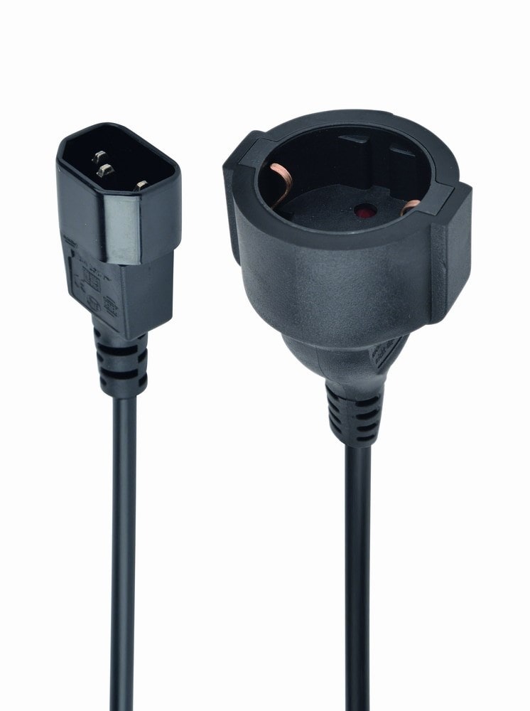 Gembird Adapter IEC C14 to Schuko 0.15m - reliable connection