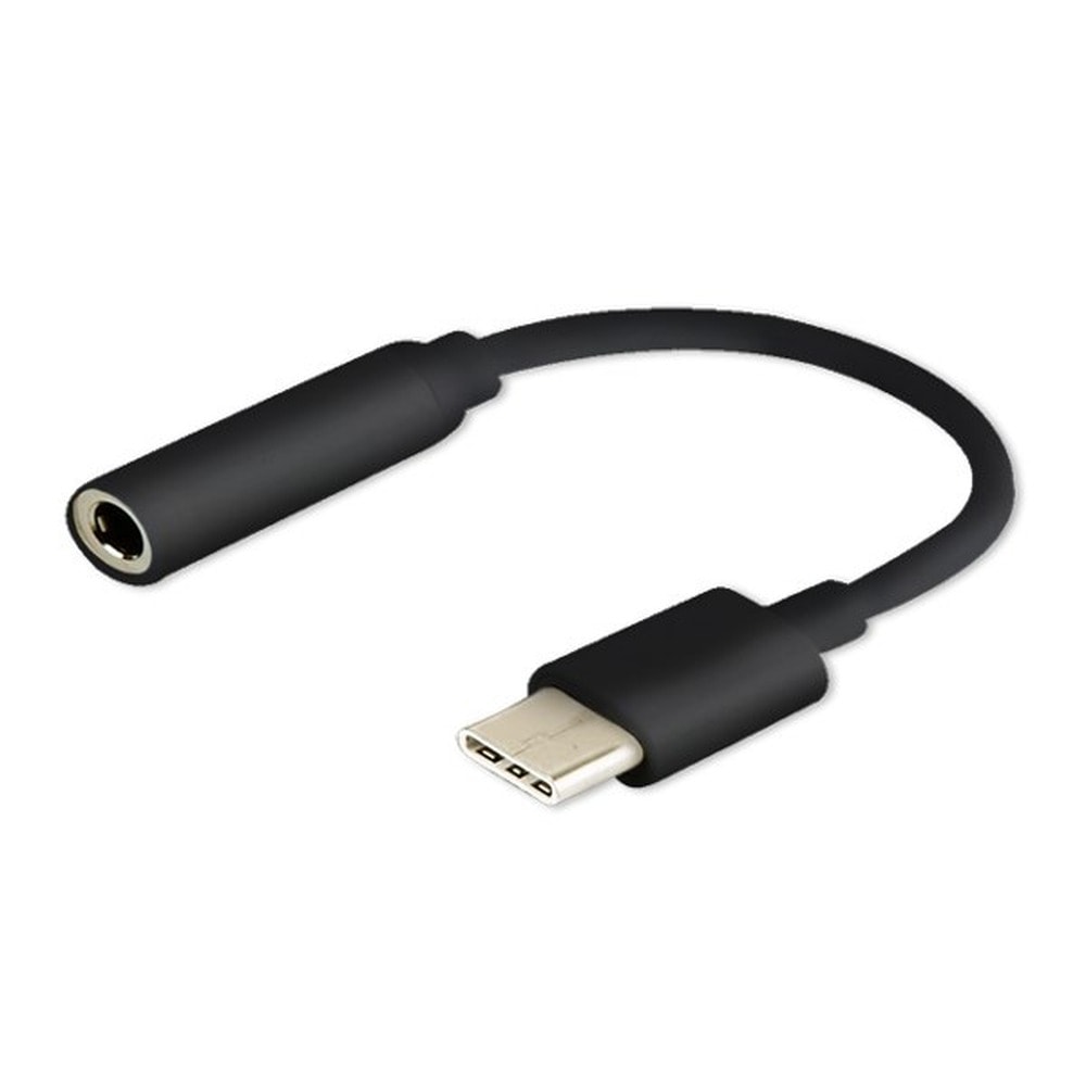 SAVIO Adapter USB-C - 3.5 mm Jack - black - ideal for headphones