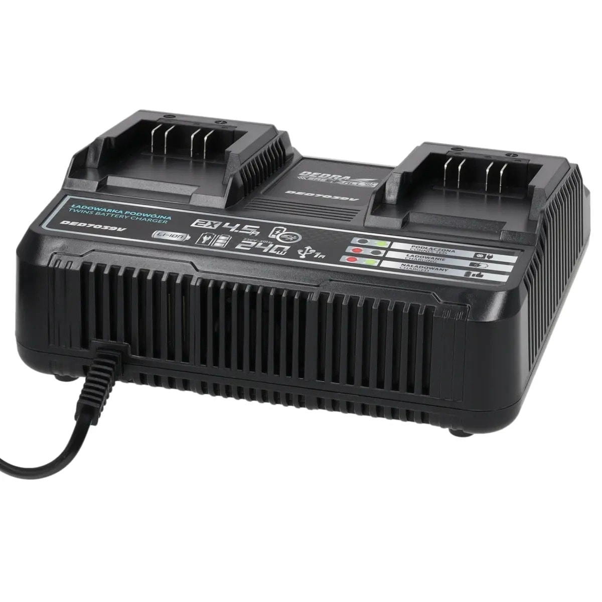 DEDRA Double charger for 18V batteries - quick charging
