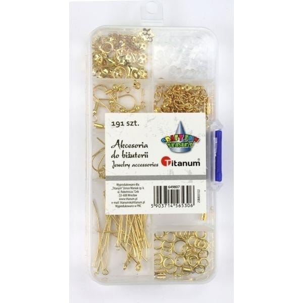 Titanum Gold jewelry accessories 191 pieces - ideal for creating your own ornaments