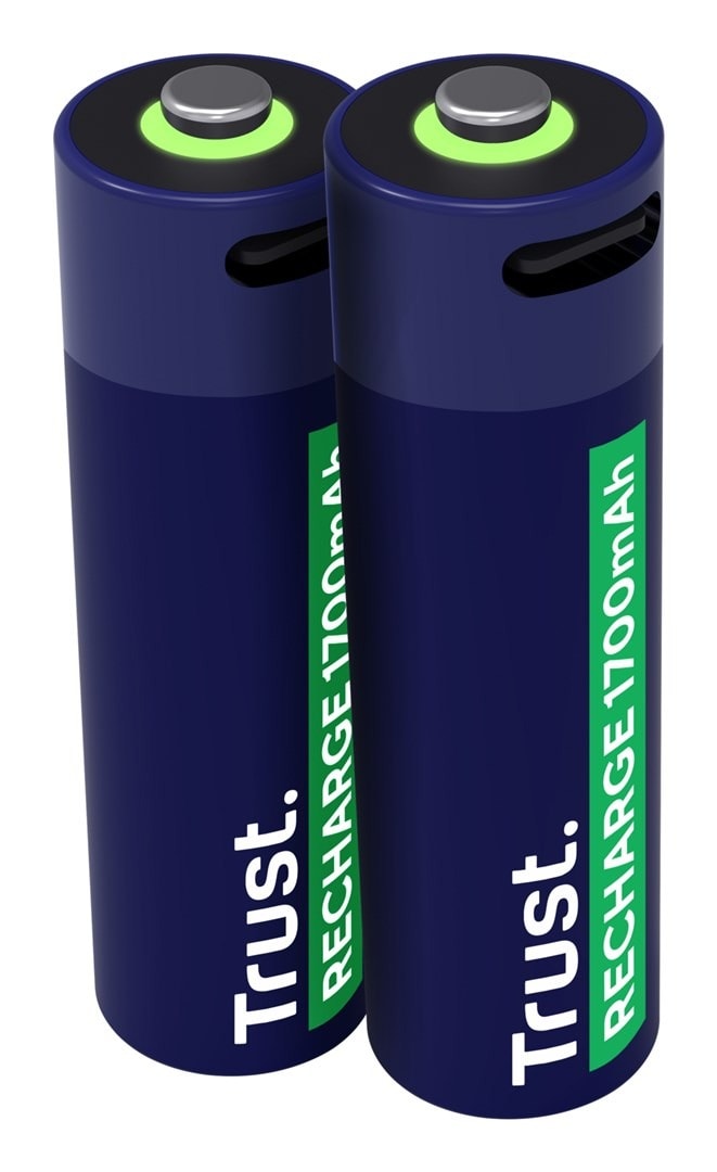 Trust AA Batteries USB-C - 2 Pcs, perfect for charging