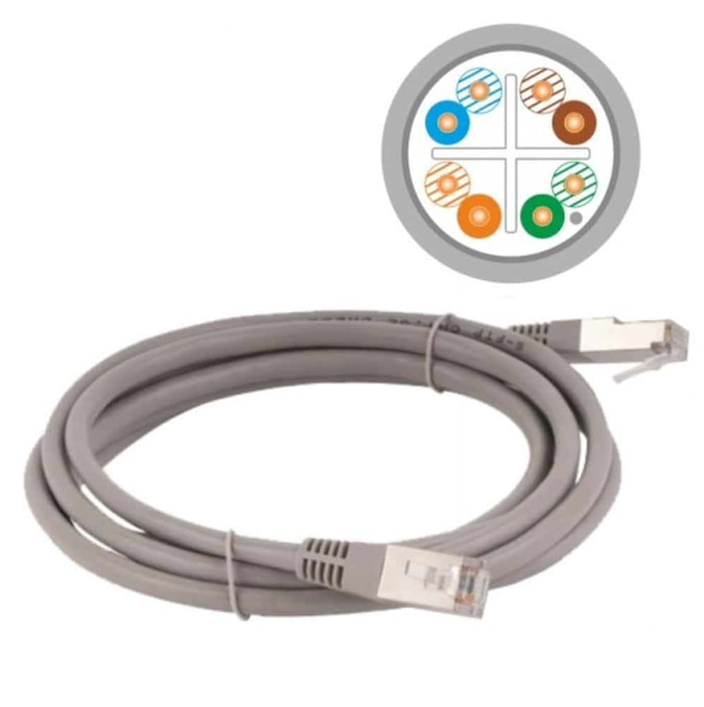 Alantec Patchcord F/UTP Cat.6 PVC 2.0m grey - reliable connection