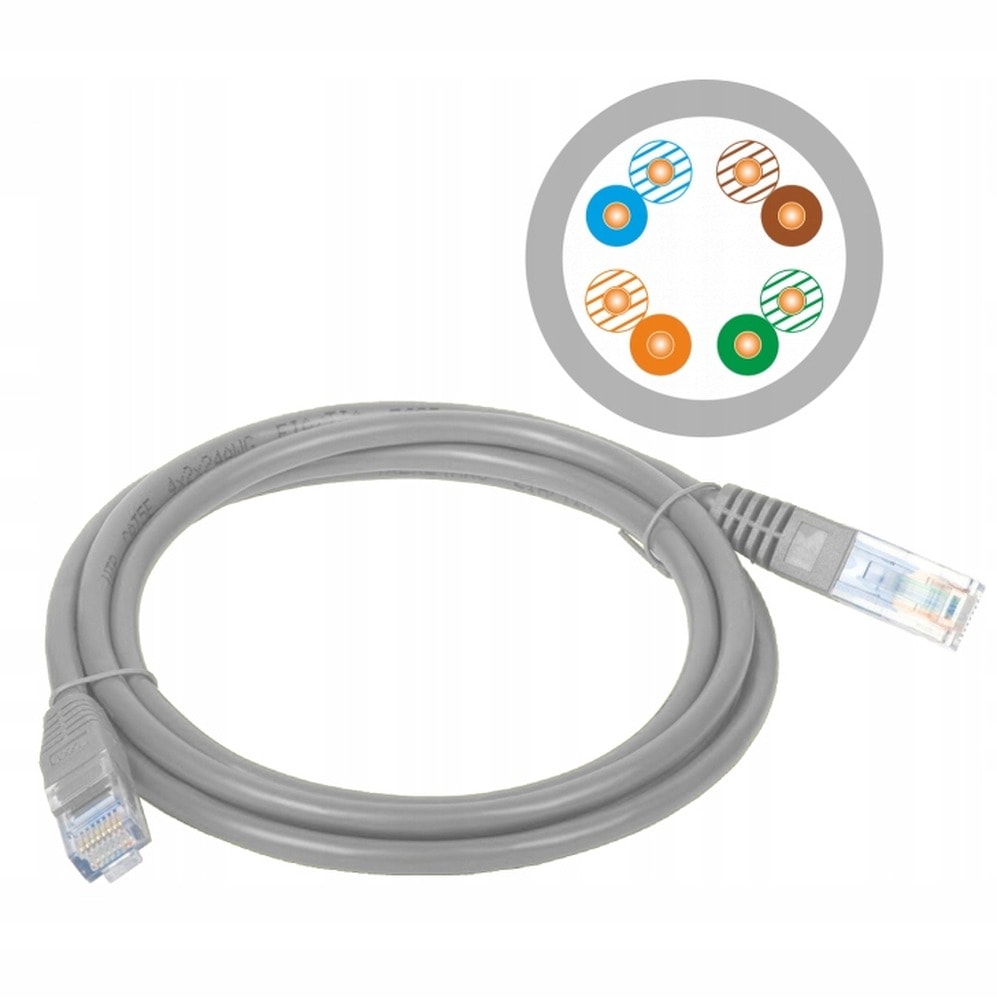 Alantec Patch Cord U/UTP Cat.5e PVC 10.0m grey - reliable network connection