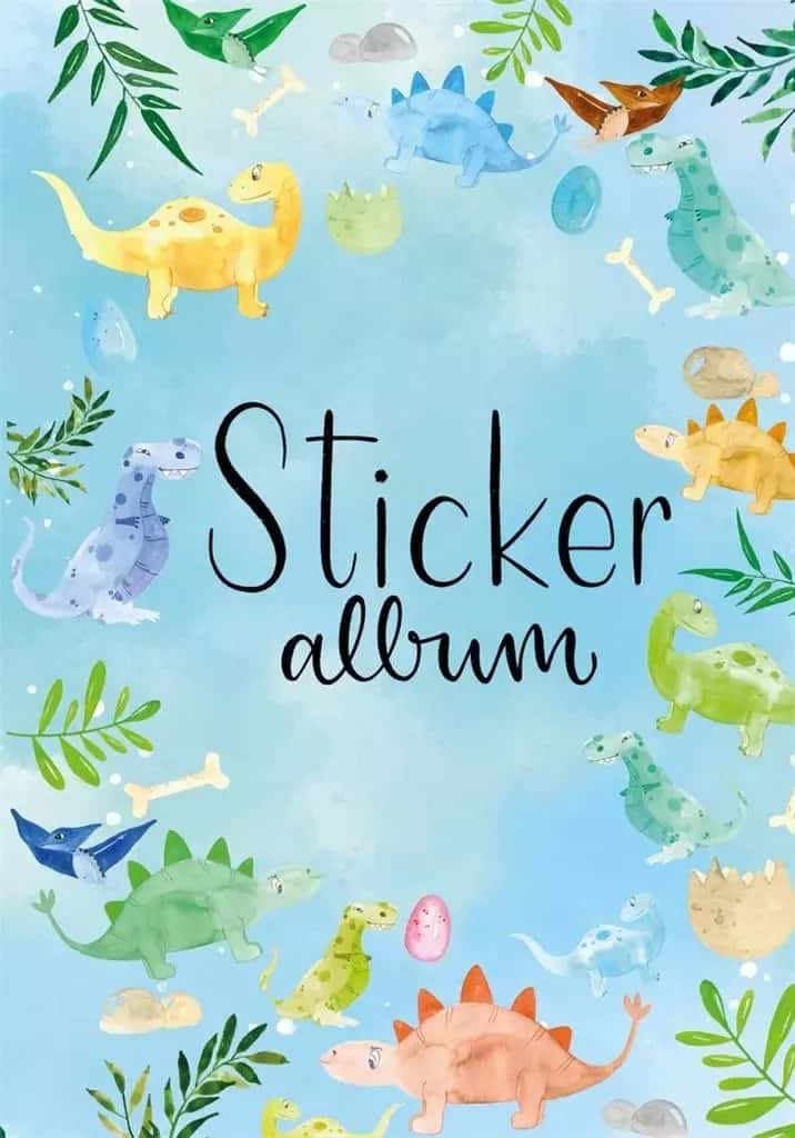 Zdesign Sticker Album Dinosaurs - A5 format ideal for kids