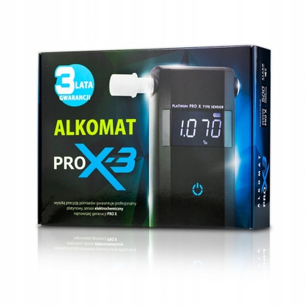 AlcoFind PRO-X-3 Breathalyzer with mouthpieces - for your safety