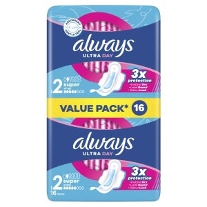 Always Super Sanitary Pads - 16 count comfort and protection