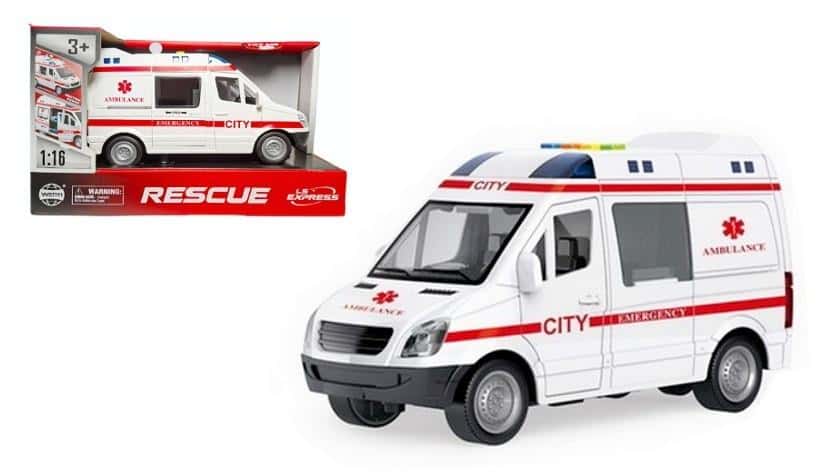 Ambulance with light and sound - rescue toy for children