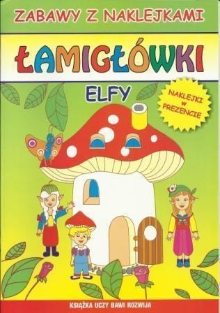 Puzzles. Elves. Games with stickers - Creative educational booklet