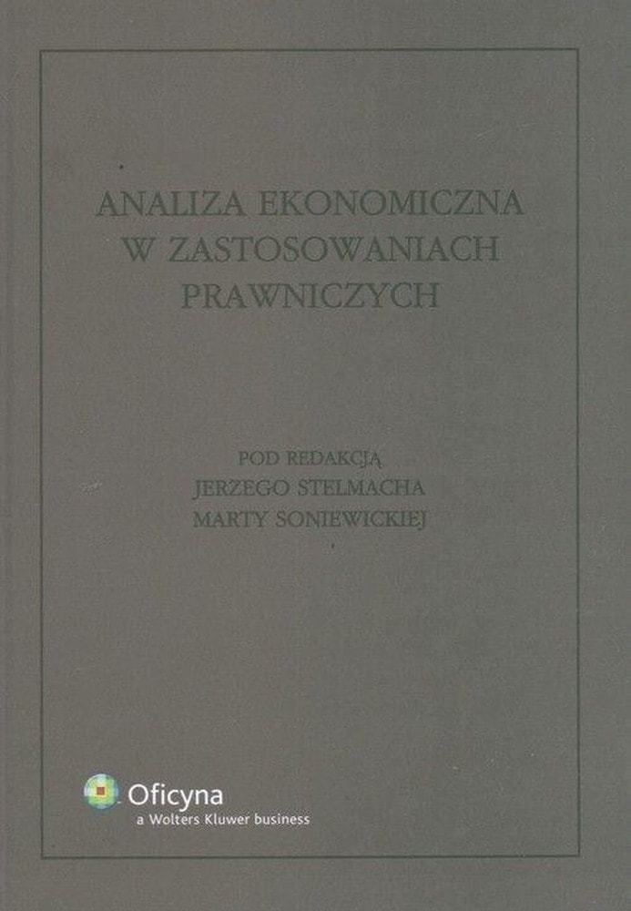 Economic analysis in legal applications - Marta Soniewicka. Check it out!