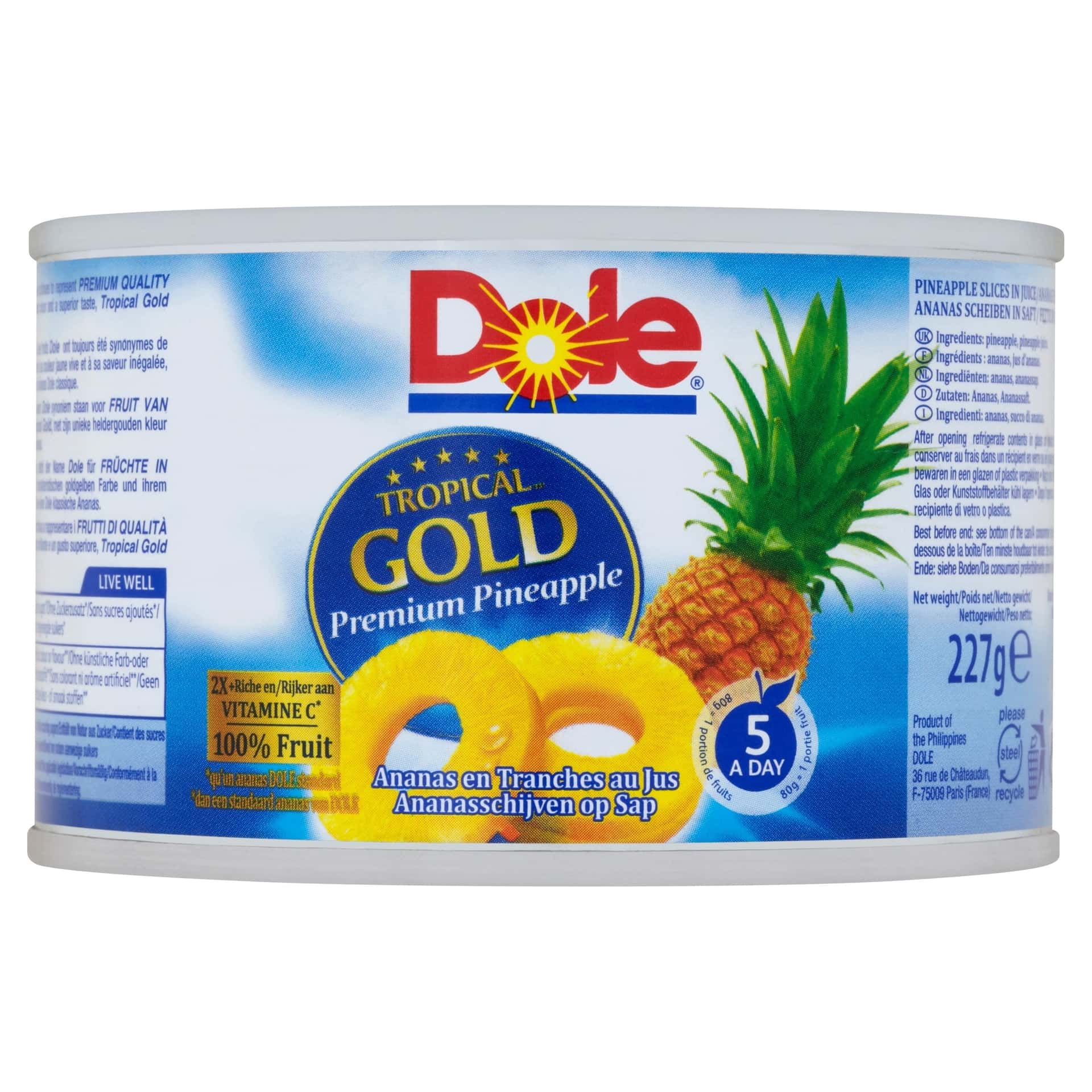 Dole Pineapple slices 227g - perfect addition to desserts