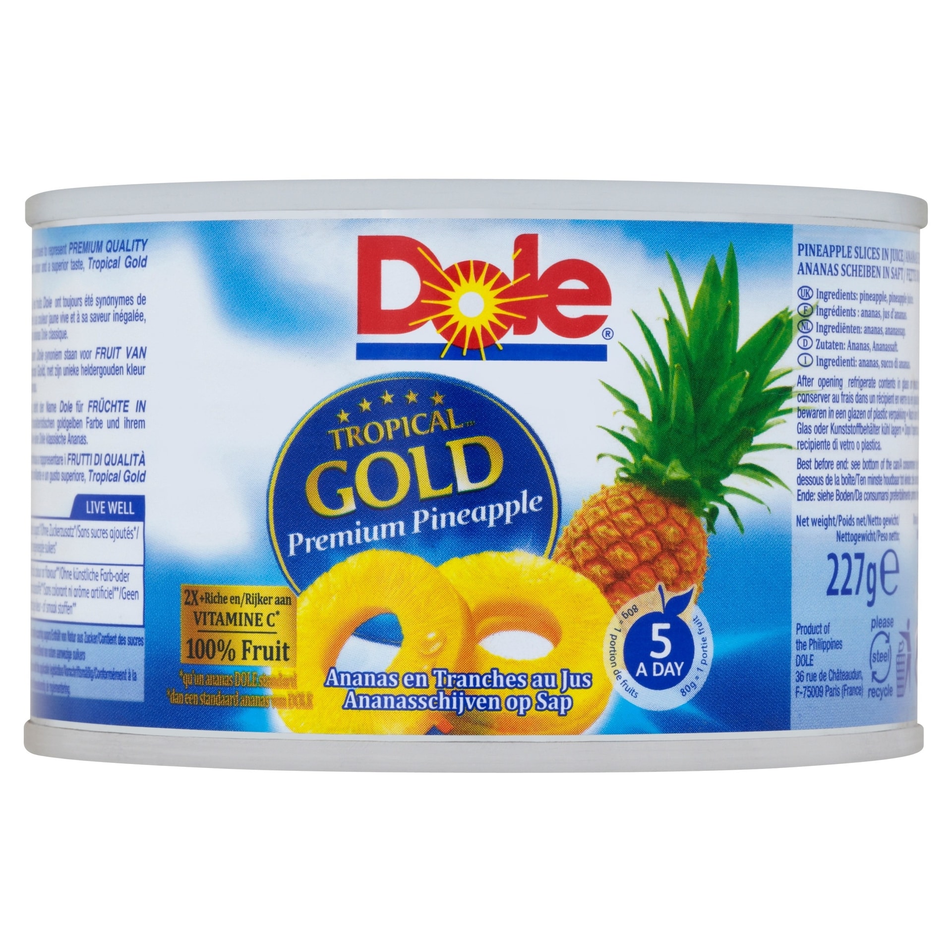 Dole Pineapple slices 227g - perfect addition to desserts