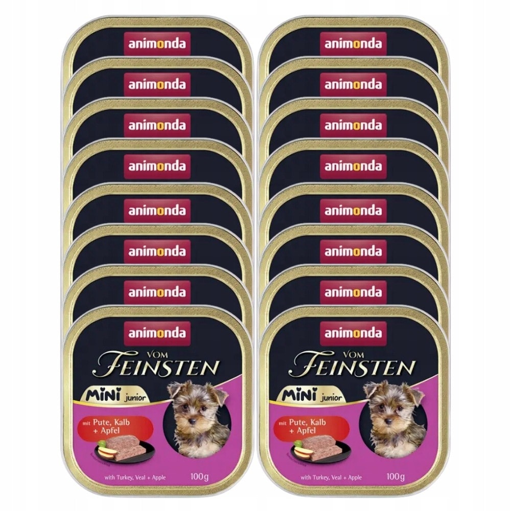 Animonda Vom Feinsten Mini Junior - Food for puppies with Turkey, Veal and Apple 100 g