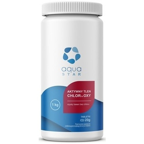 AQUASTAR Chlortix Oxy - Active oxygen tablets for swimming pool, 1kg - Clean water without chlorine