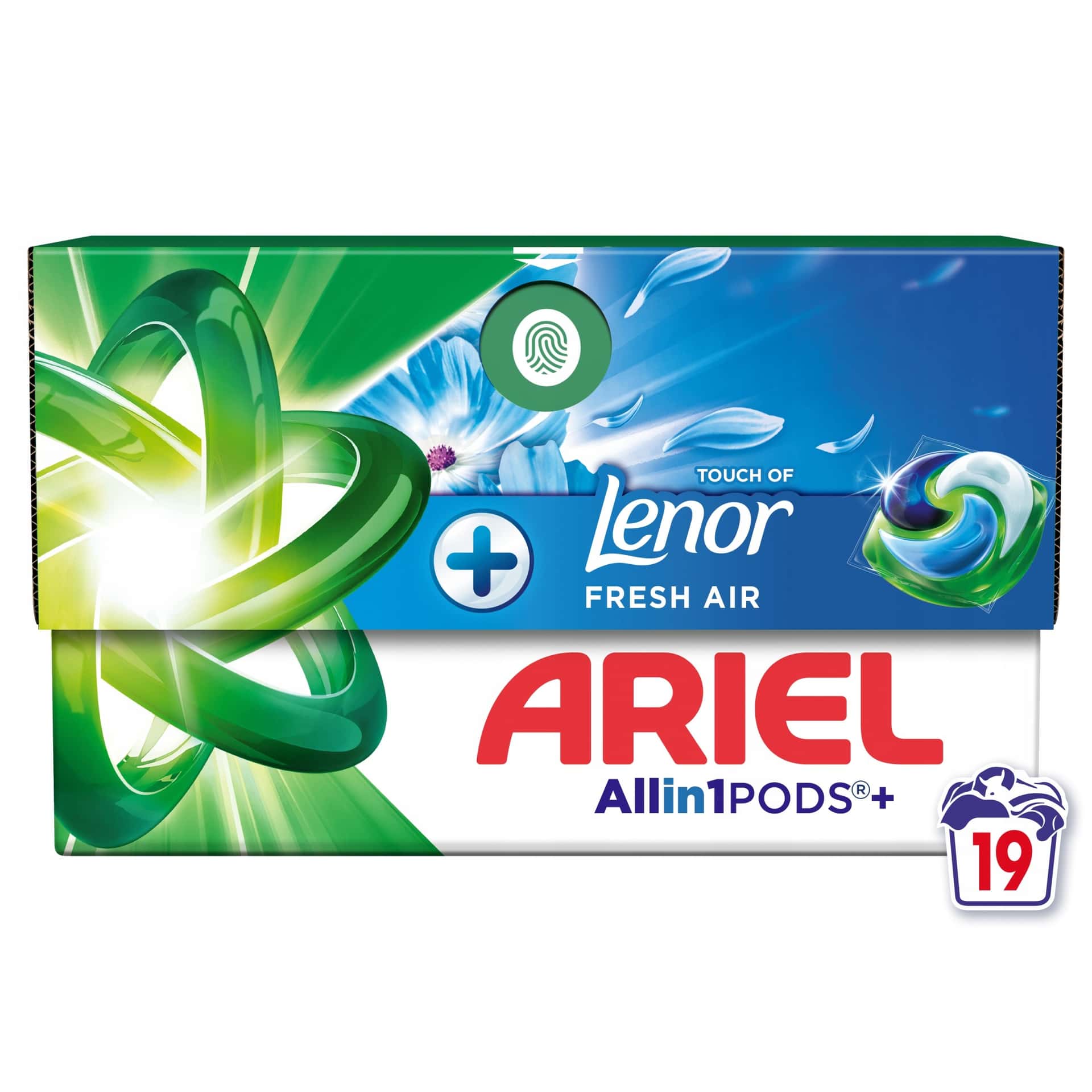 Ariel Lenor Fresh - Washing capsules with fresh scent 19 pieces