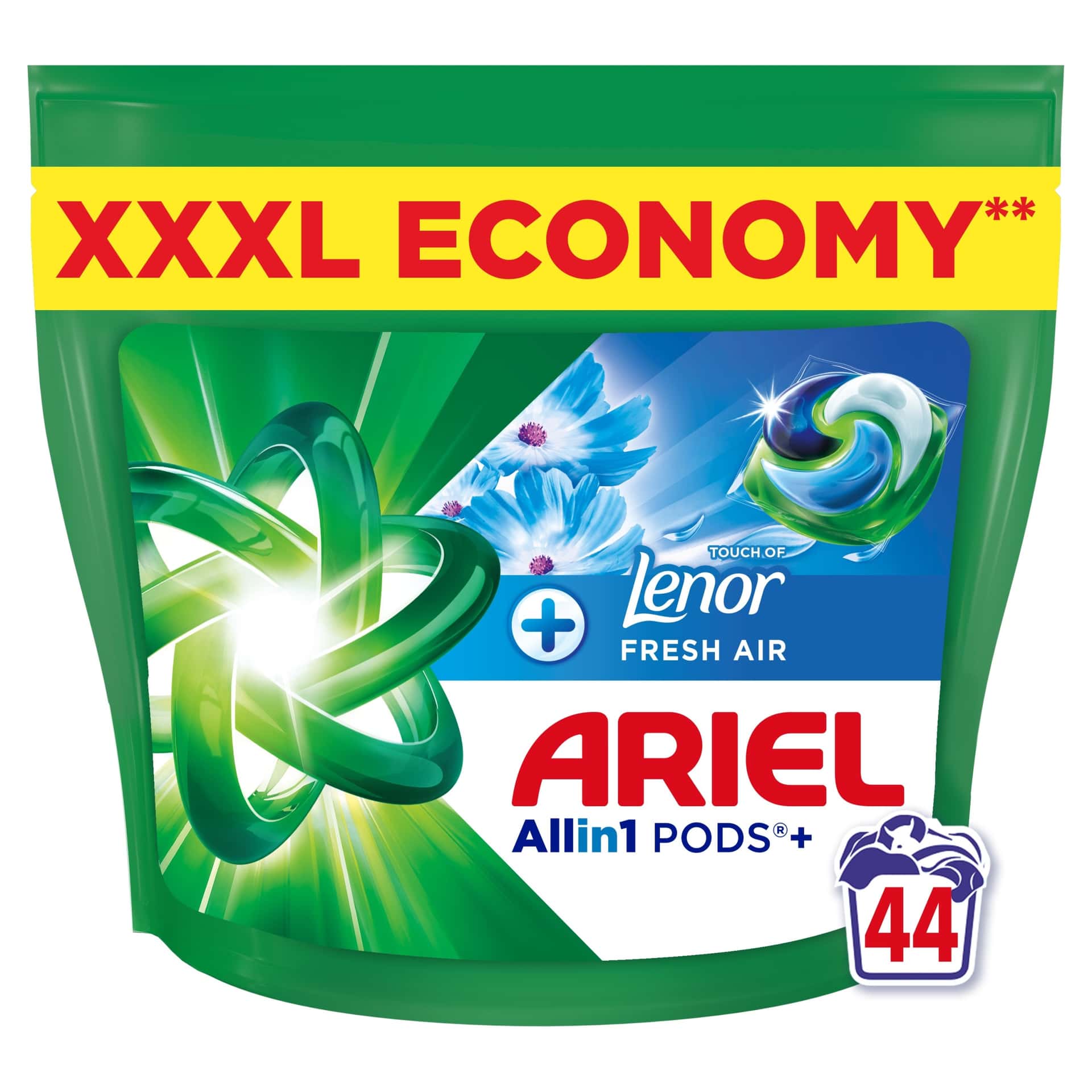 Ariel Lenor Washing Capsules - 44 pieces for ideal cleanliness